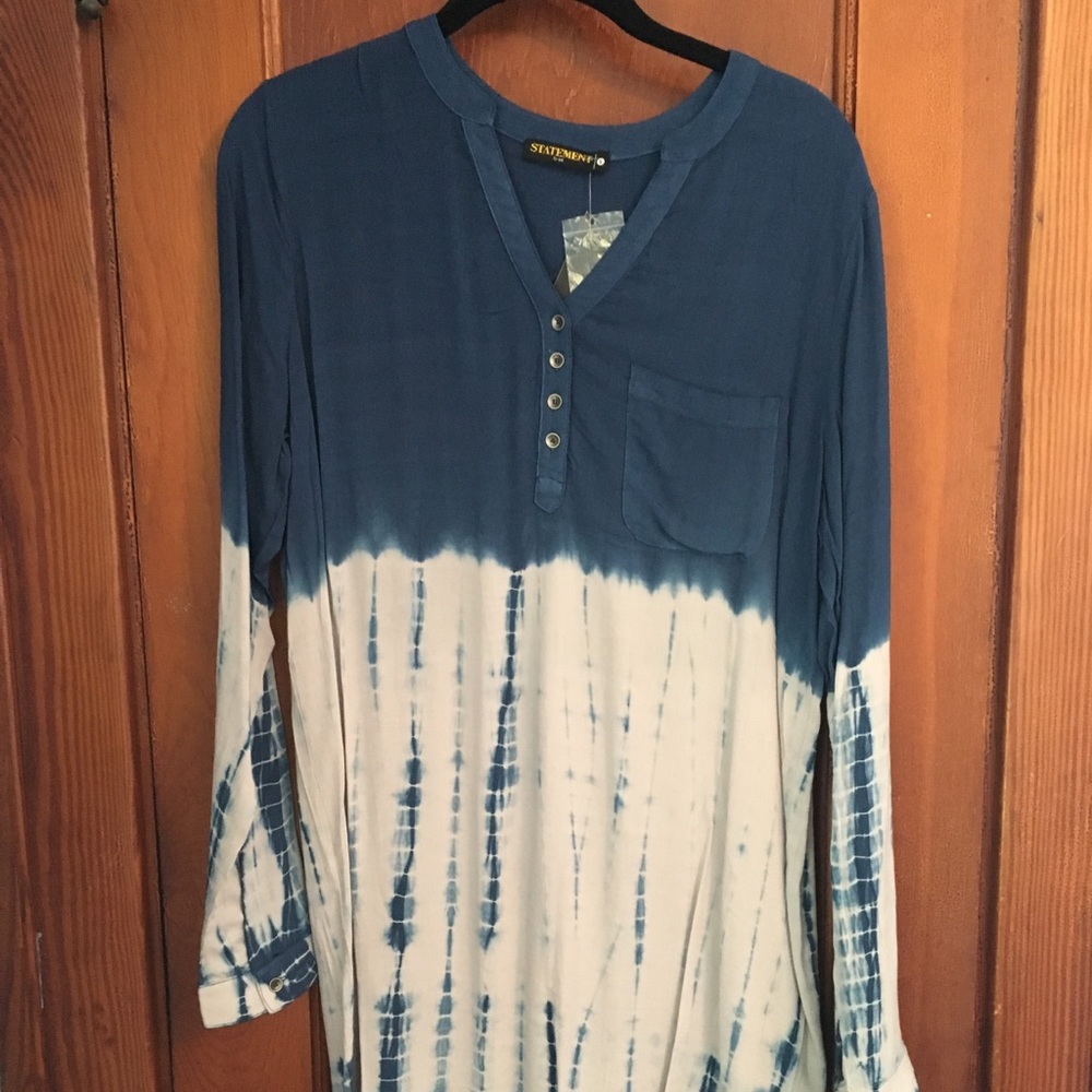 Tie Dye Blue Dress